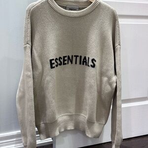 Fear of God Essentials Oversized Knit Sweater - Taupe